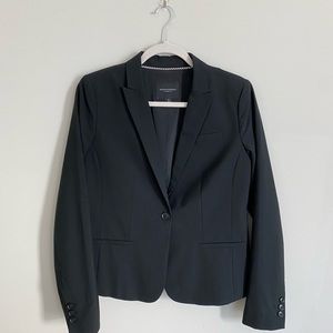 Banana Republic Classic Fit Washable Wool Blend Blazer, Black, Size 6